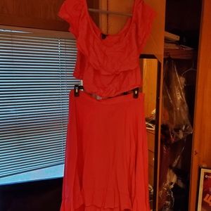 Torrid Hi Low skirt crop set